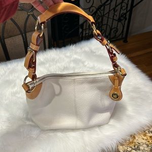 DOONEY & BOURKE Vintage All Leather Bag White EC